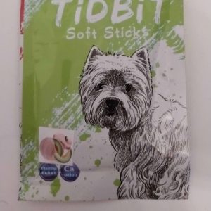 تشویقی سگ مدادی با طعم مرغ و طالبی تیدبیت Tidbit وزن 65 گرم